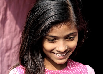 Young girl with healthy beautiful smile