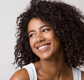 Smiling woman in dental chair