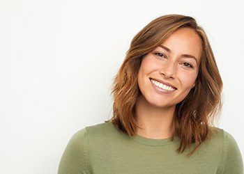 Woman with bright white teeth