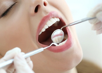 woman in dental chair