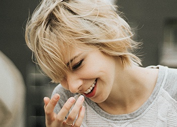 Woman with healthy smile