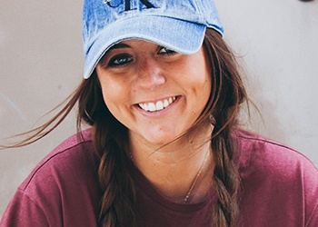 Woman with whole healthy smile