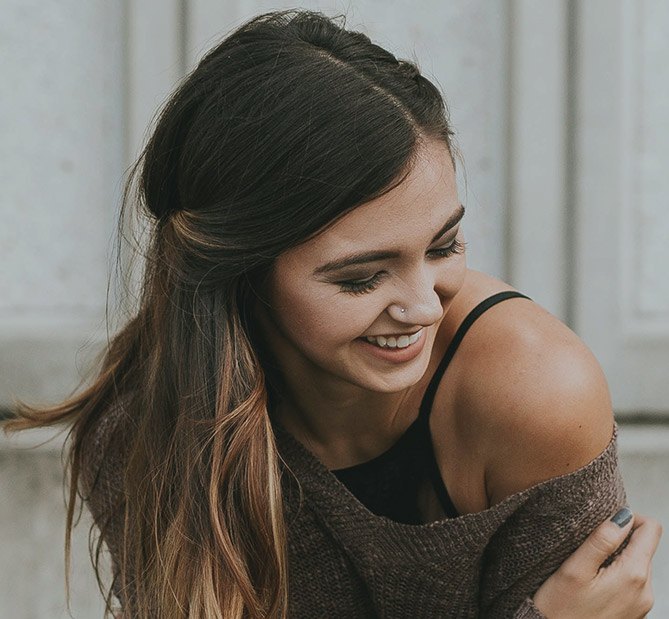 Woman with beautiful smile